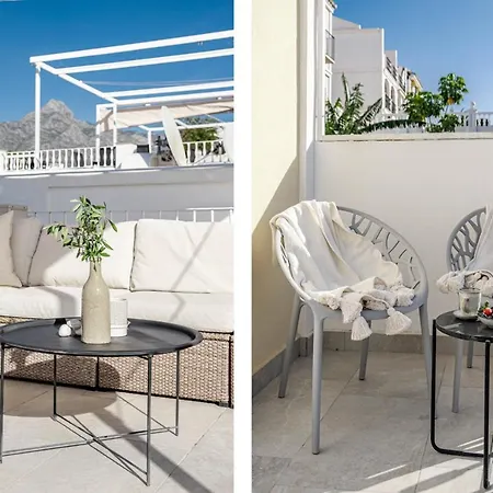 펜션 Stunning 2 Bedroom Townhouse With Serene Terrace And Charming Mountain Views